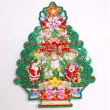 Customized 3D Christmas Tree Ornament Window Glitter Stickers